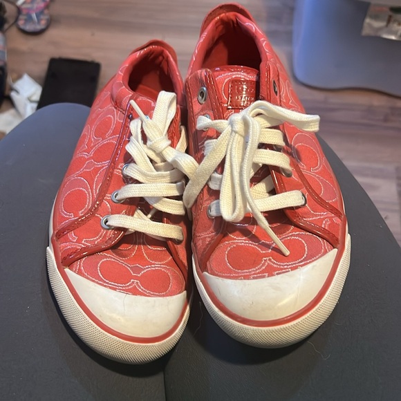 Coach Barrett sneakers red size 9 - Picture 2 of 2